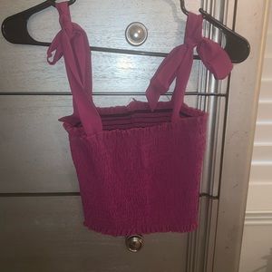 Fuchsia crop top